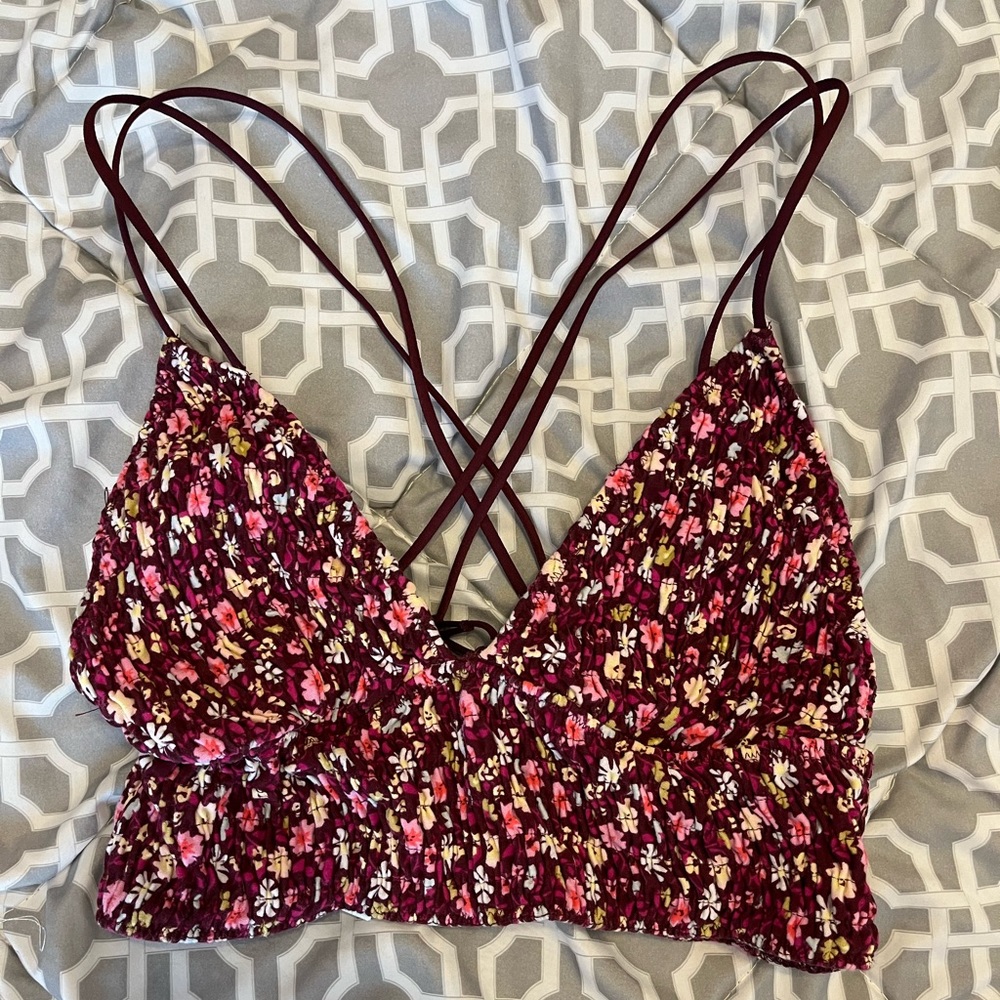 PINK floral bralette